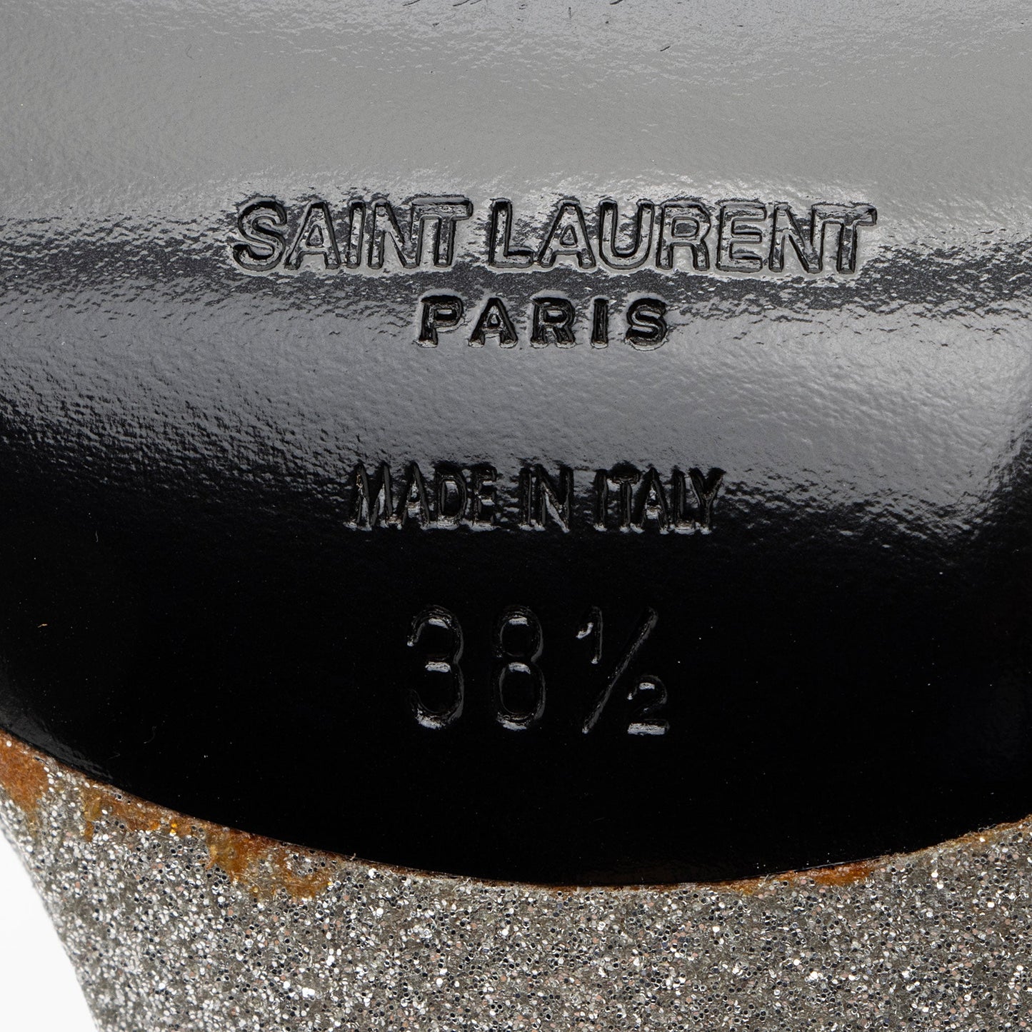 Saint Laurent Glitter Amber Sandals - Size 8.5 / 38.5 Handbag
