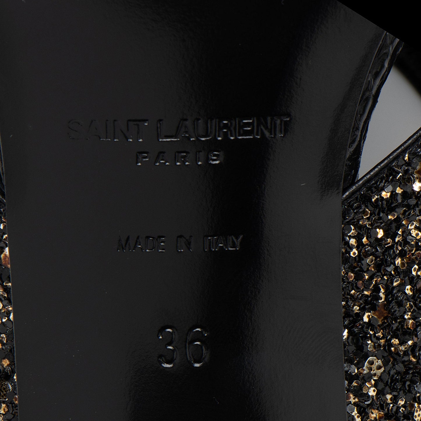 Saint Laurent Glitter Loulou Mule Sandals - Size 6 / 36 Handbag