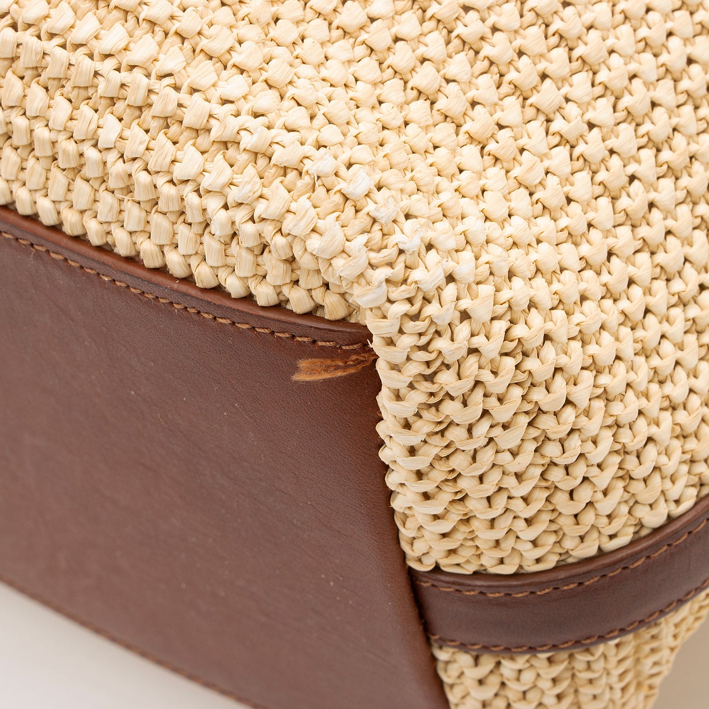 Saint Laurent Raffia Tassel Shopping Tote