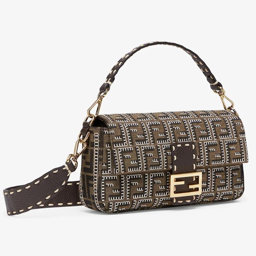 Fendi BAGUETTE Embroidered FF Fabric Bag product photo – Pods & Beats
