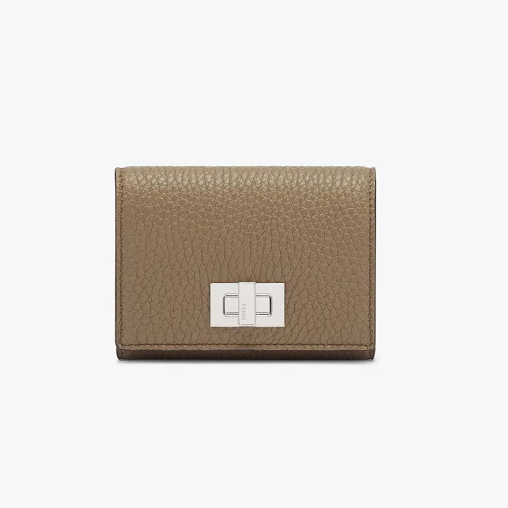 Fendi BUSINESS CARD HOLDER Beige Leather Business Card Holder product photo – Pods & Beats