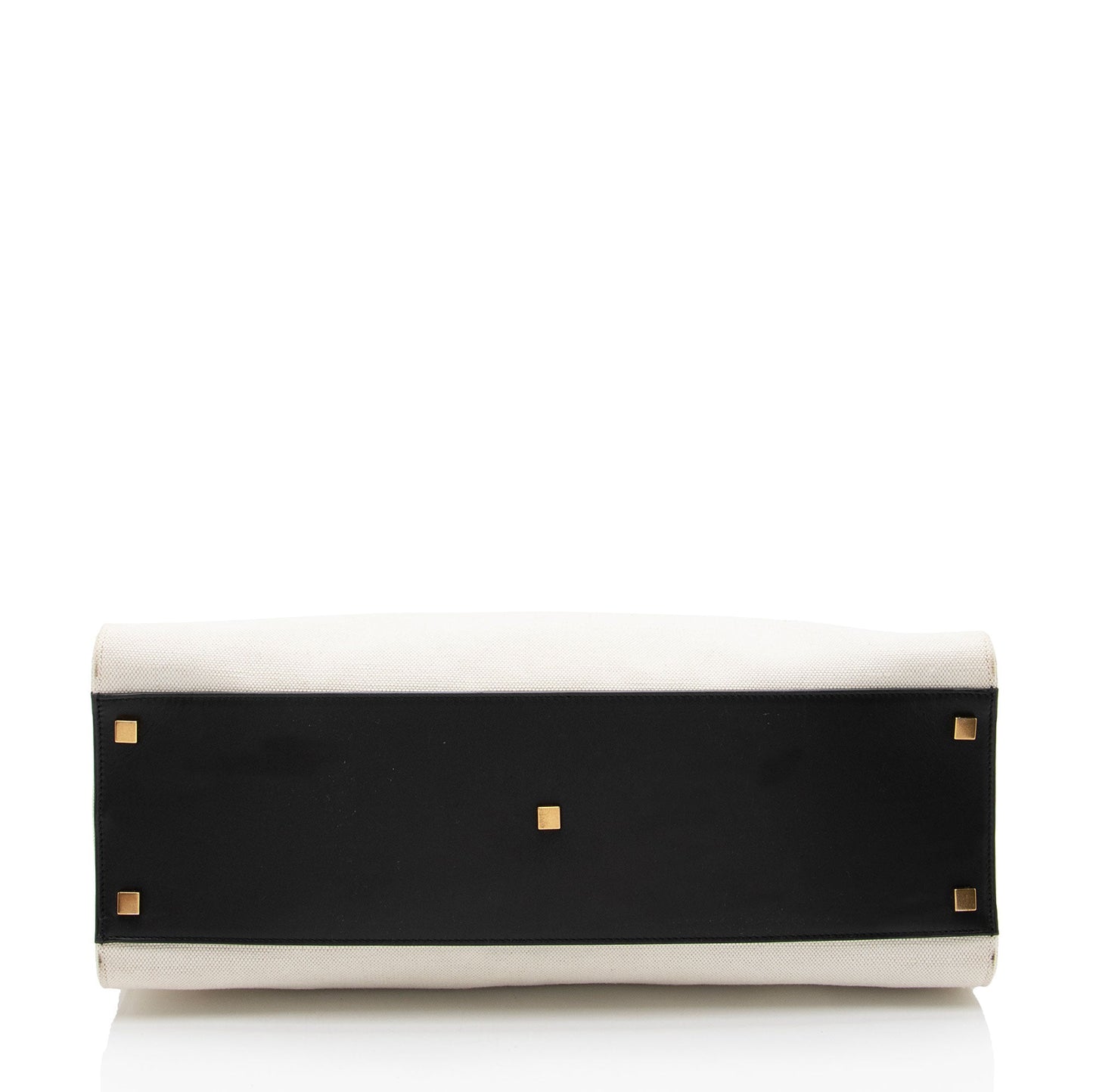 Saint Laurent Canvas Leather Manhattan Medium Satchel Handbag