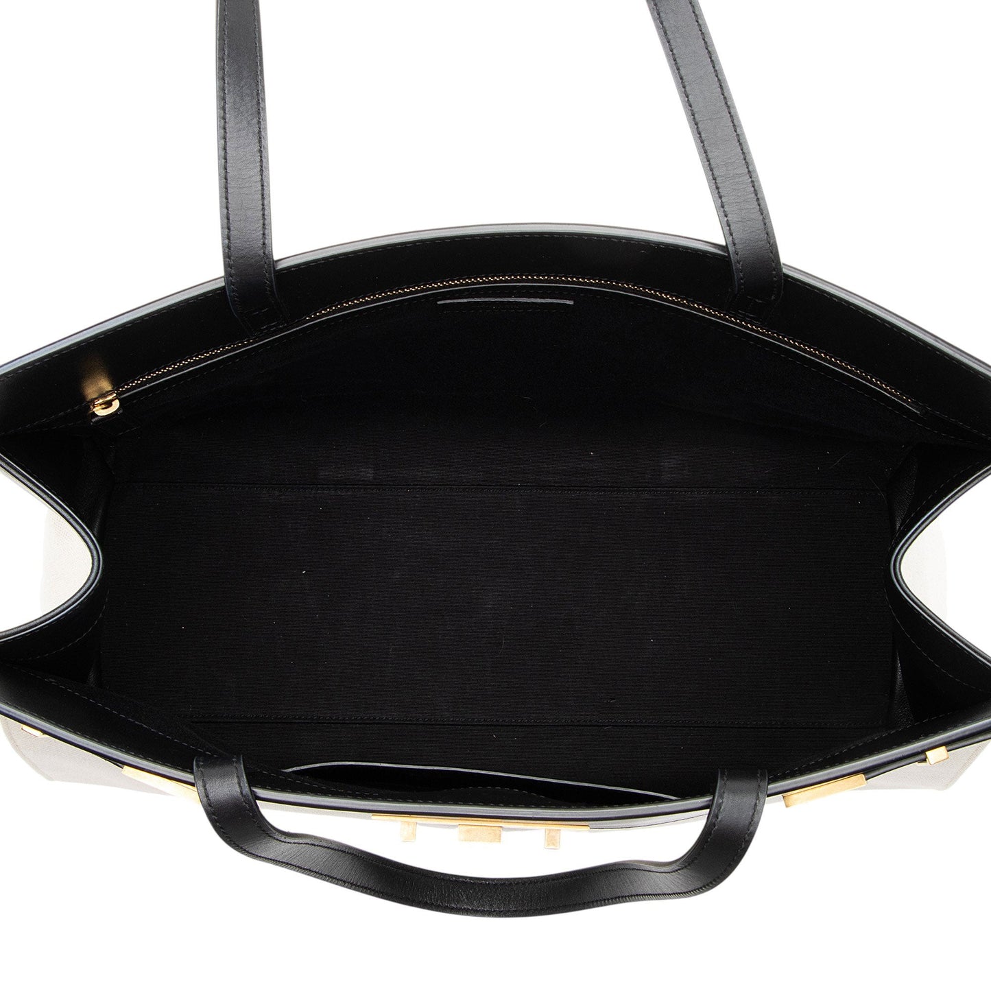 Saint Laurent Canvas Leather Manhattan Medium Satchel Handbag