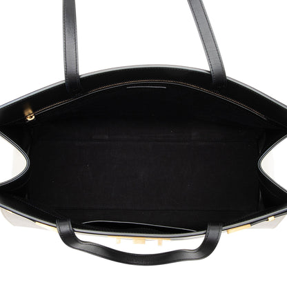 Saint Laurent Canvas Leather Manhattan Medium Satchel Handbag