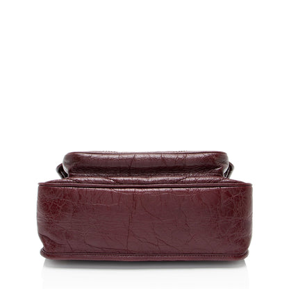 Saint Laurent Crinkled Calfskin Monogram Niki Medium Shoulder Bag