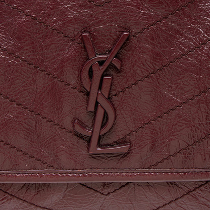 Saint Laurent Crinkled Calfskin Monogram Niki Medium Shoulder Bag