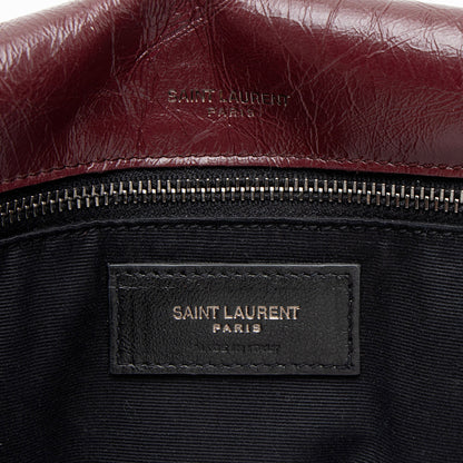 Saint Laurent Crinkled Calfskin Monogram Niki Medium Shoulder Bag