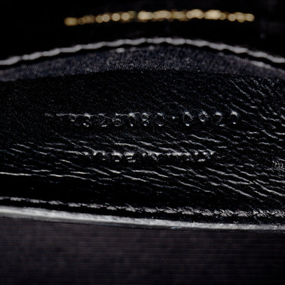 Saint Laurent Croc Embossed Leather Monogram Kate Tassel Clutch Handba