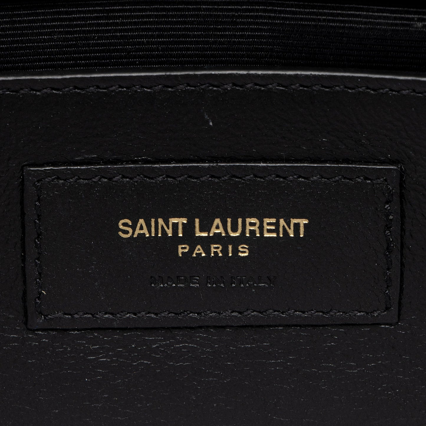 Saint Laurent Croc Embossed Leather Monogram Kate Tassel Clutch Handba