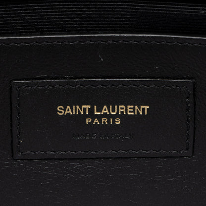 Saint Laurent Croc Embossed Leather Monogram Kate Tassel Clutch Handba