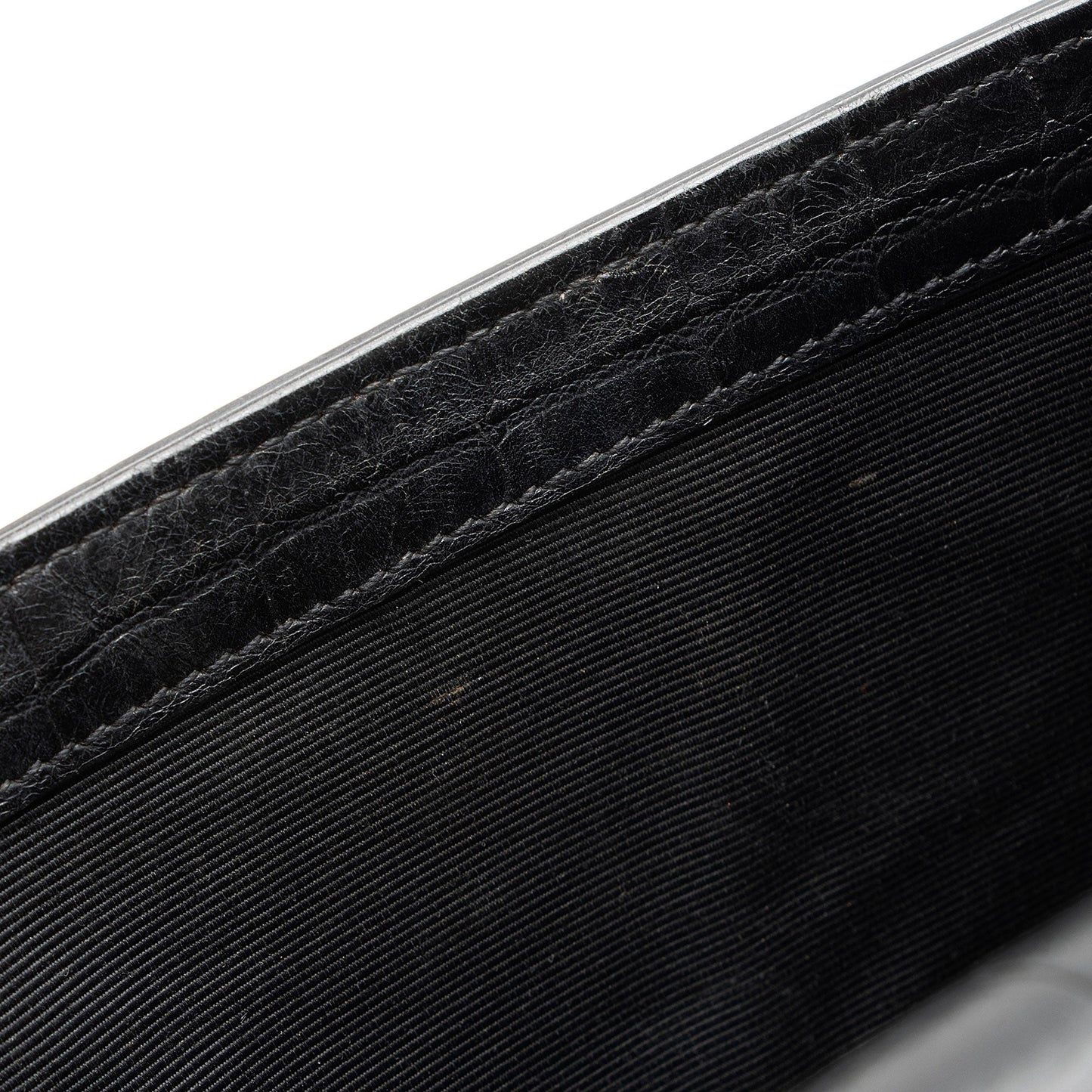 Saint Laurent Croc Embossed Leather Monogram Kate Tassel Medium Should