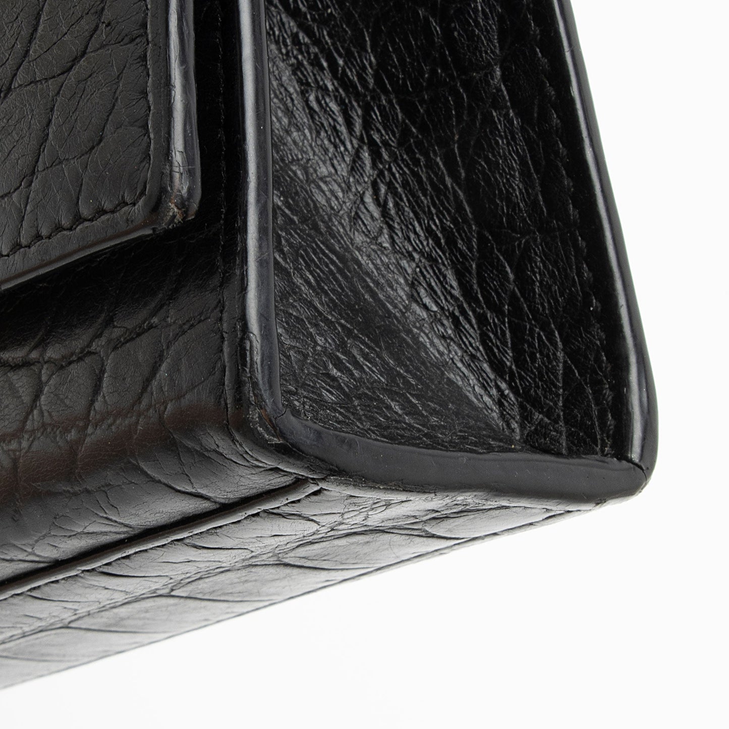 Saint Laurent Croc Embossed Leather Monogram Kate Tassel Medium Should