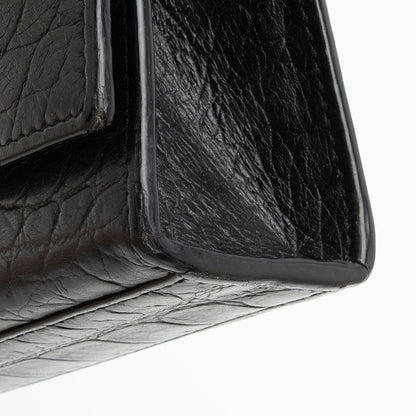 Saint Laurent Croc Embossed Leather Monogram Kate Tassel Medium Should