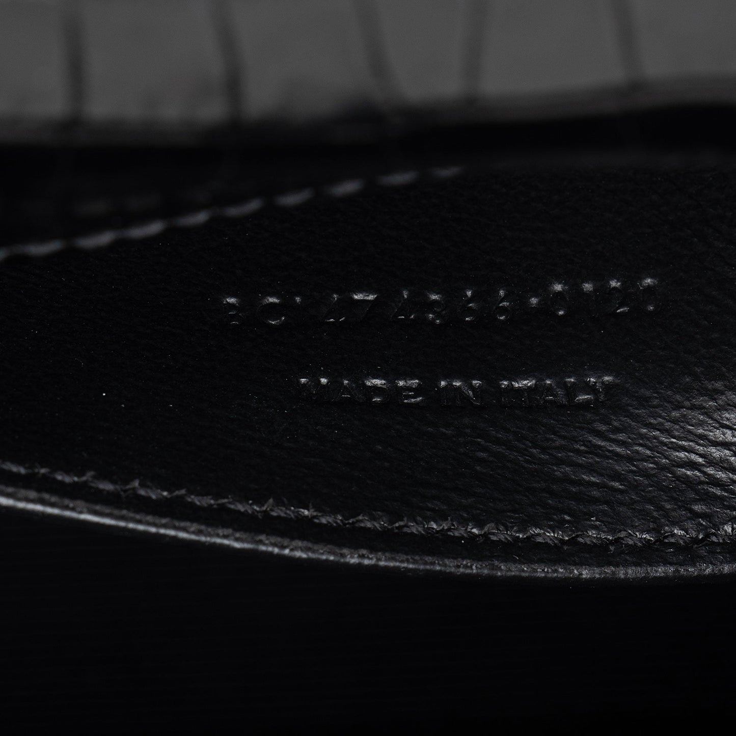 Saint Laurent Croc Embossed Leather Monogram Kate Tassel Small Shoulde