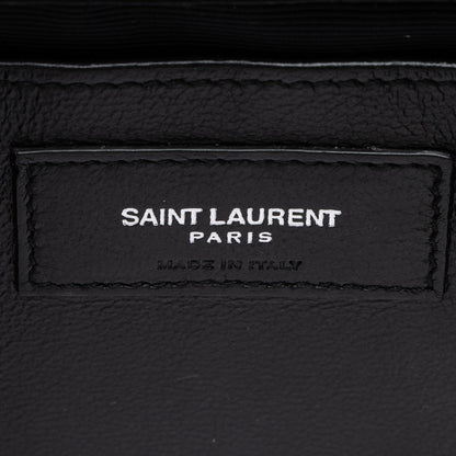 Saint Laurent Croc Embossed Leather Monogram Kate Tassel Small Shoulde