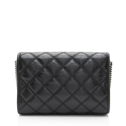 Saint Laurent Diamond Quilted Leather Monogram Becky Small Shoulder Ba