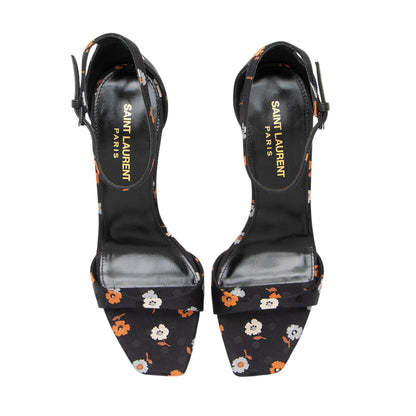Saint Laurent Satin Floral Bea Sandals - Size 7 / 37 Handbag