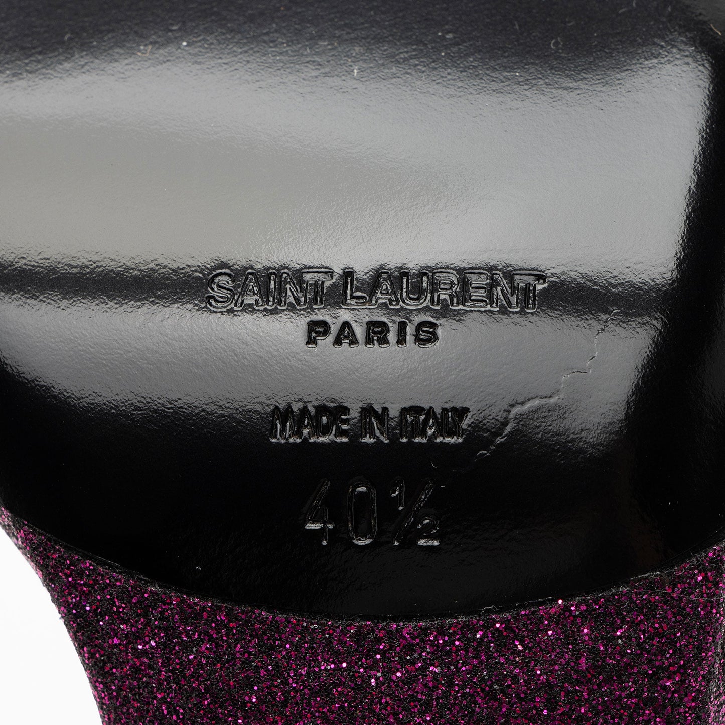 Saint Laurent Glitter Amber Sandals - Size 10.5 / 40.5 Handbag