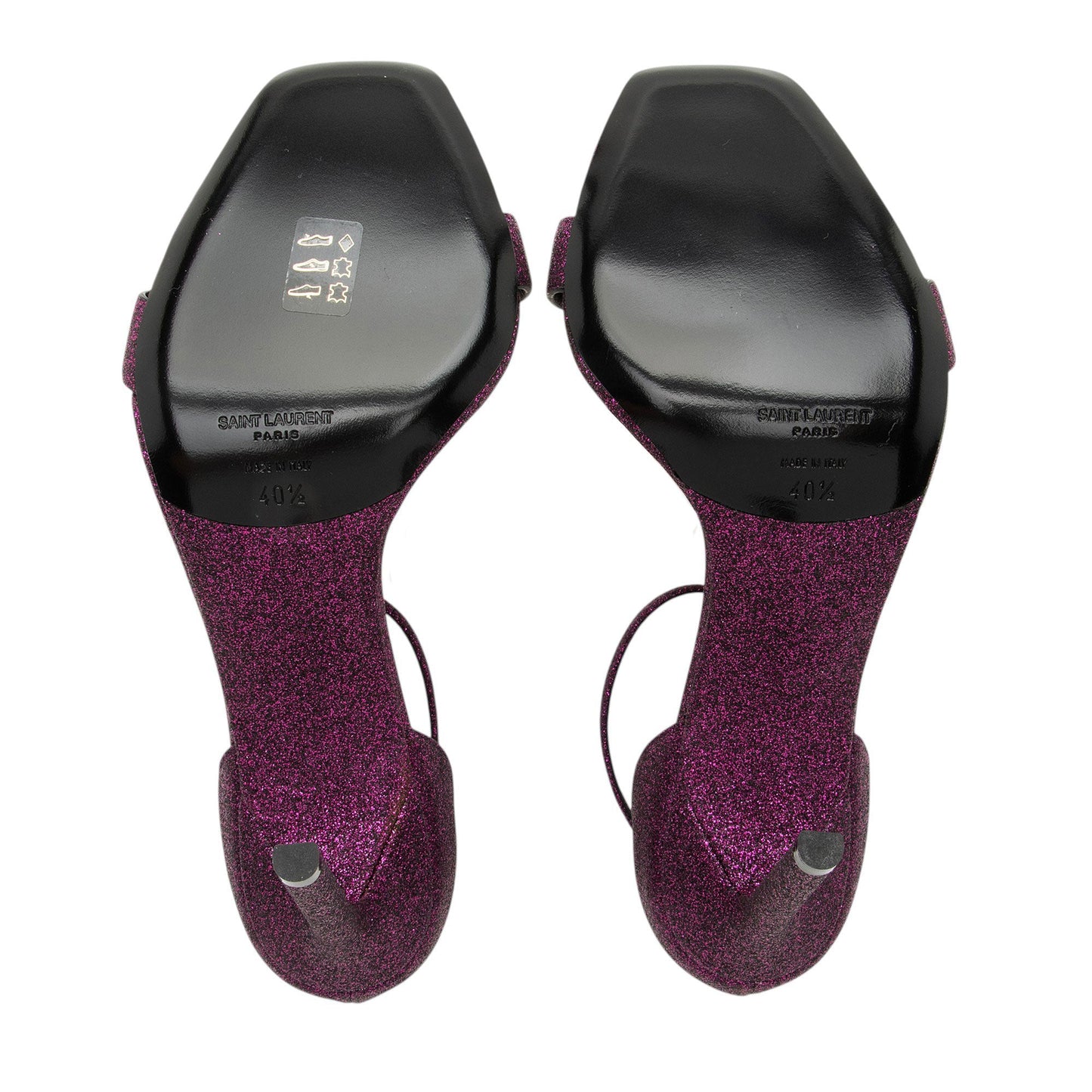 Saint Laurent Glitter Amber Sandals - Size 10.5 / 40.5 Handbag