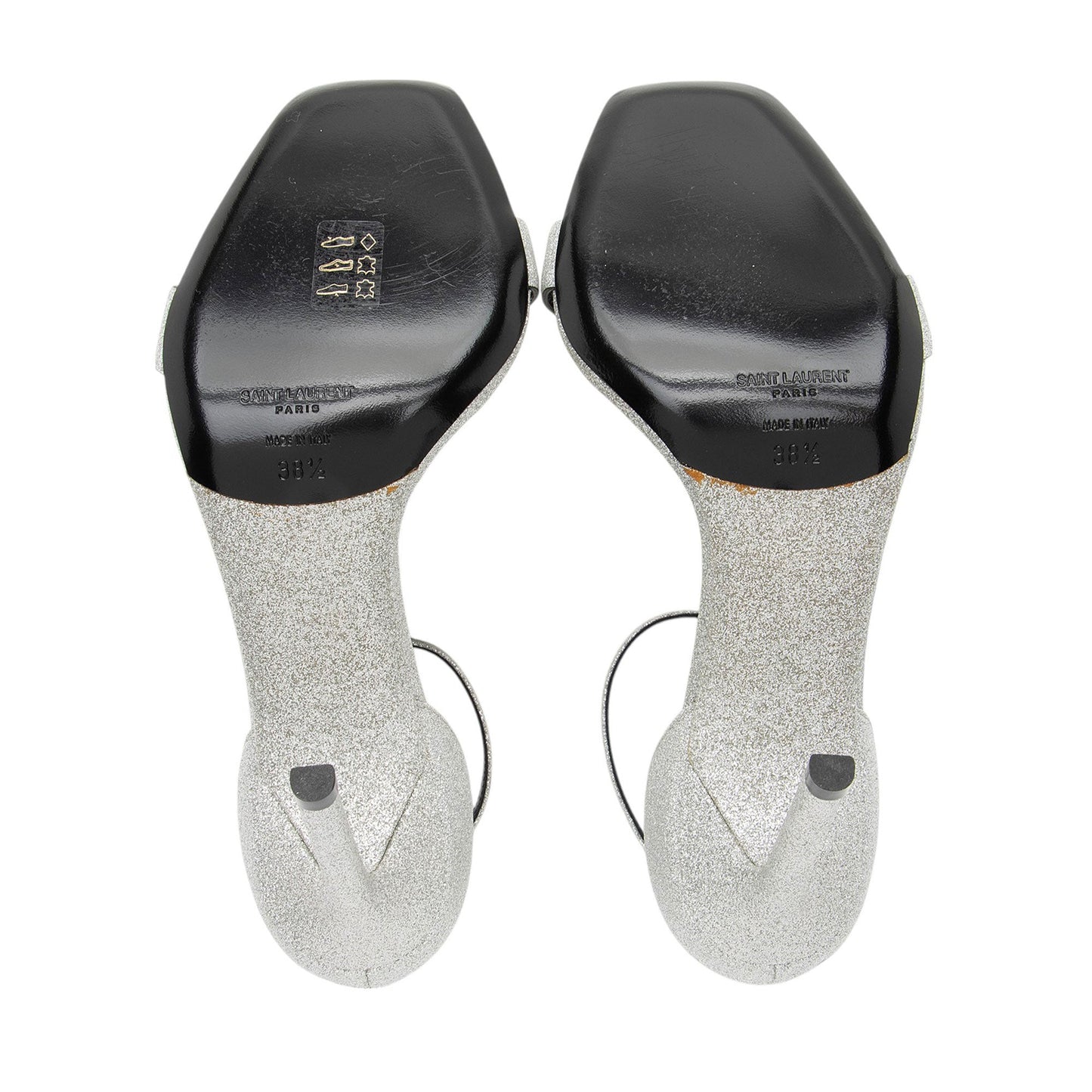 Saint Laurent Glitter Amber Sandals - Size 8.5 / 38.5 Handbag