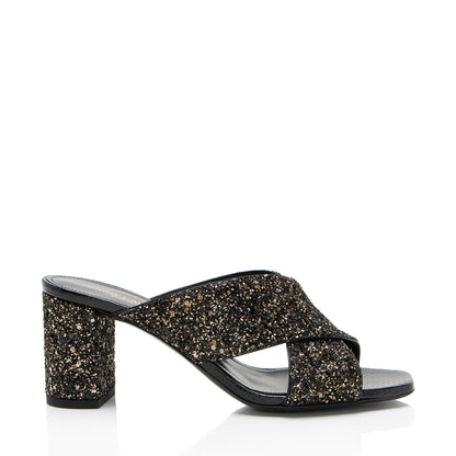 Saint Laurent Glitter Loulou Mule Sandals - Size 6 / 36 Handbag