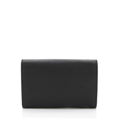 Saint Laurent Grain De Poudre Monogram Uptown Chain Wallet Handbag
