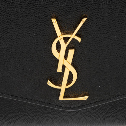 Saint Laurent Grain De Poudre Monogram Uptown Chain Wallet Handbag