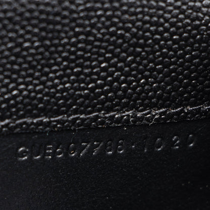 Saint Laurent Grain De Poudre Monogram Uptown Chain Wallet Handbag