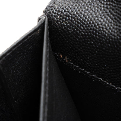 Saint Laurent Grain De Poudre Monogram Uptown Chain Wallet Handbag