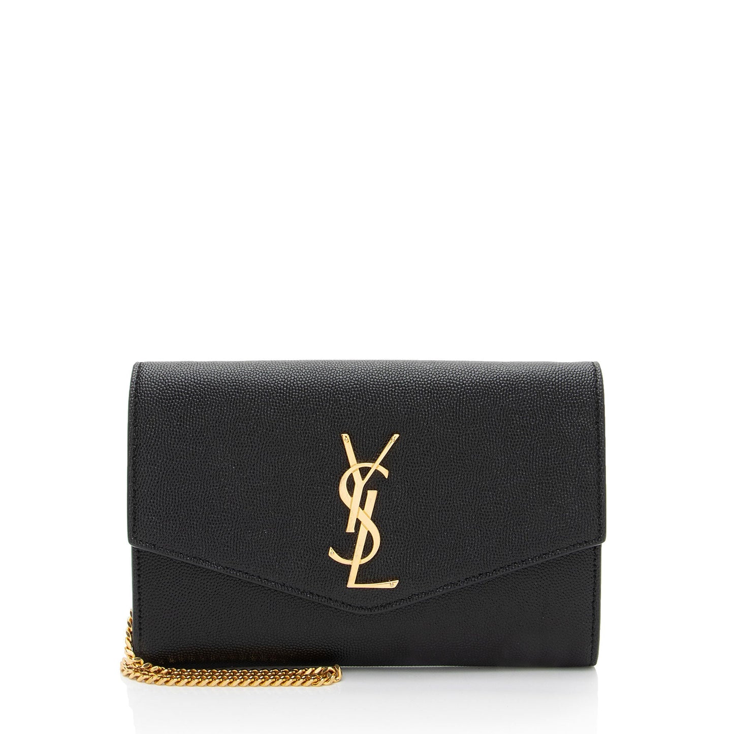 Saint Laurent Grain De Poudre Monogram Uptown Chain Wallet Handbag