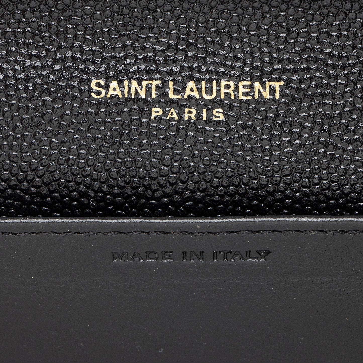 Saint Laurent Grain De Poudre Monogram Uptown Chain Wallet Handbag