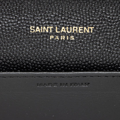 Saint Laurent Grain De Poudre Monogram Uptown Chain Wallet Handbag