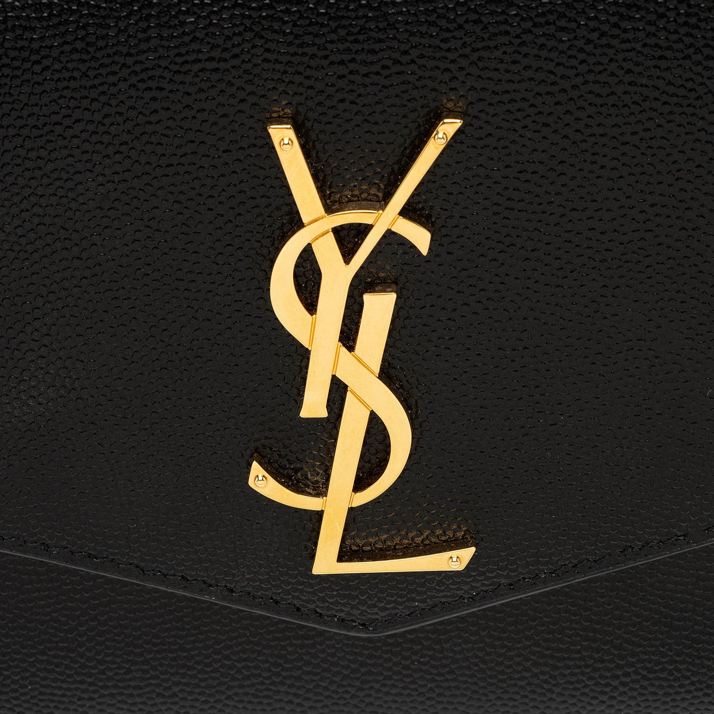 Saint Laurent Grain De Poudre Monogram Uptown Chain Wallet Handbag