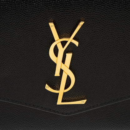 Saint Laurent Grain De Poudre Monogram Uptown Chain Wallet Handbag