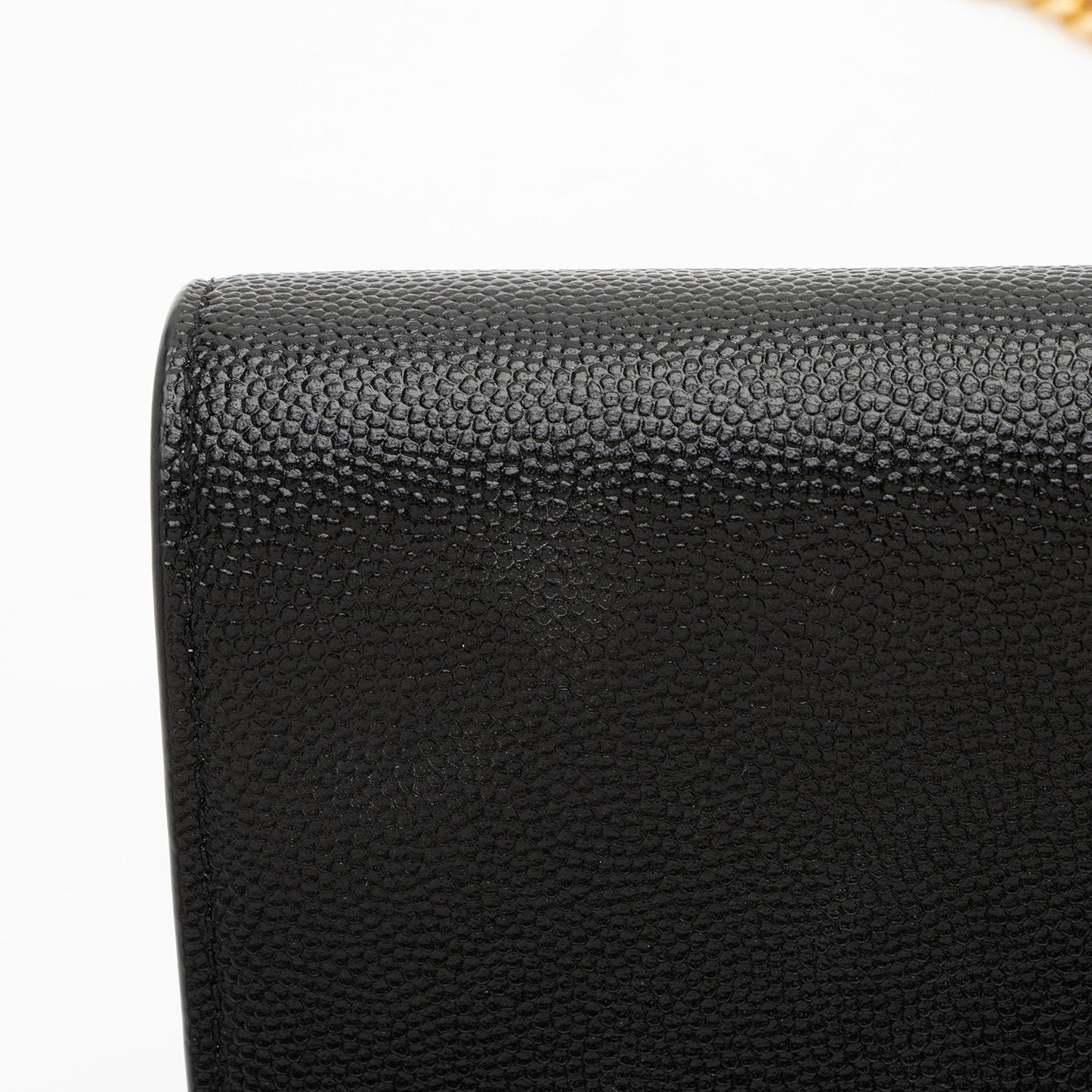 Saint Laurent Grain De Poudre Monogram Uptown Chain Wallet Handbag