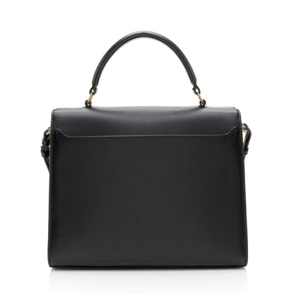 Saint Laurent Grain de Poudre Monogram Cassandra Medium Top Handle Han