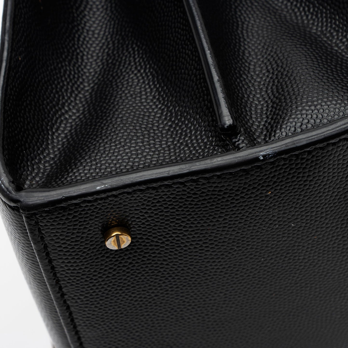 Saint Laurent Grain de Poudre Monogram Cassandra Medium Top Handle Han