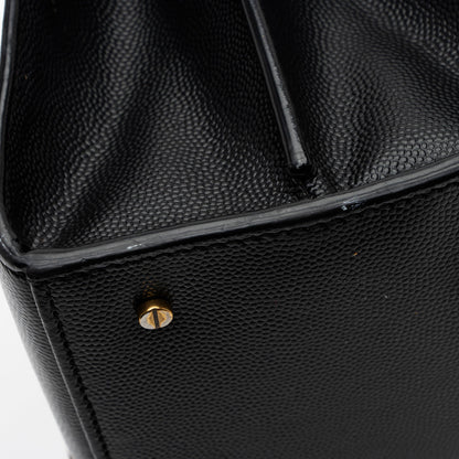 Saint Laurent Grain de Poudre Monogram Cassandra Medium Top Handle Han