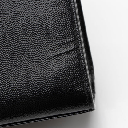 Saint Laurent Grain de Poudre Monogram Cassandra Medium Top Handle Han