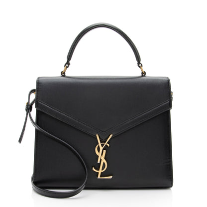 Saint Laurent Grain de Poudre Monogram Cassandra Medium Top Handle Han