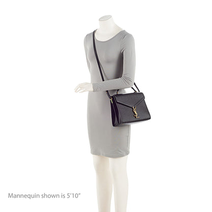 Saint Laurent Grain de Poudre Monogram Cassandra Medium Top Handle Han