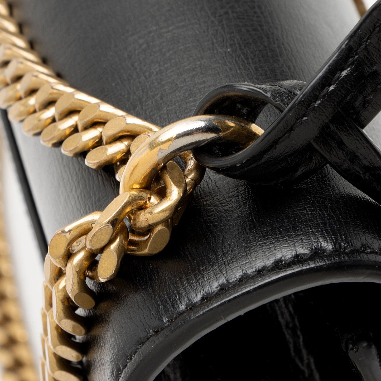 Saint Laurent Grained Calfskin Monogram Sunset Medium Shoulder Bag