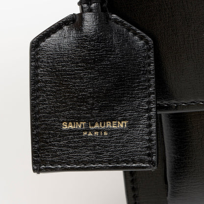 Saint Laurent Grained Calfskin Monogram Sunset Medium Shoulder Bag