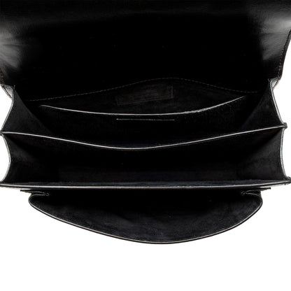 Saint Laurent Grained Calfskin Monogram Sunset Medium Shoulder Bag