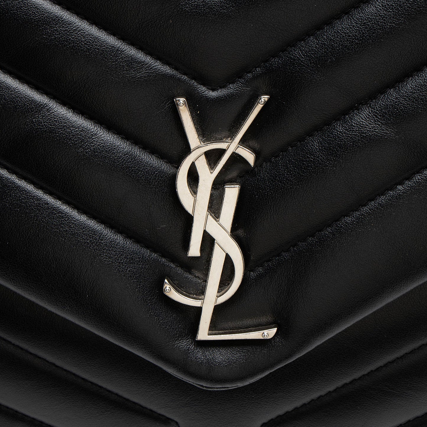 Saint Laurent Matelasse Calfskin Monogram LouLou Chain Large Shoulder