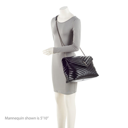 Saint Laurent Matelasse Calfskin Monogram LouLou Chain Large Shoulder