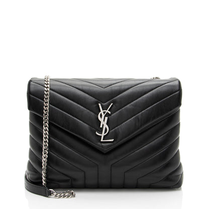 Saint Laurent Matelasse Calfskin Monogram LouLou Chain Medium Shoulder