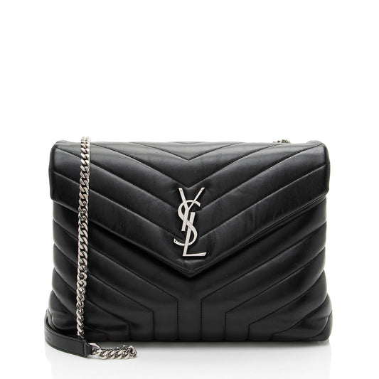 Saint Laurent Matelasse Calfskin Monogram LouLou Chain Medium Shoulder