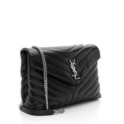 Saint Laurent Matelasse Calfskin Monogram LouLou Chain Medium Shoulder