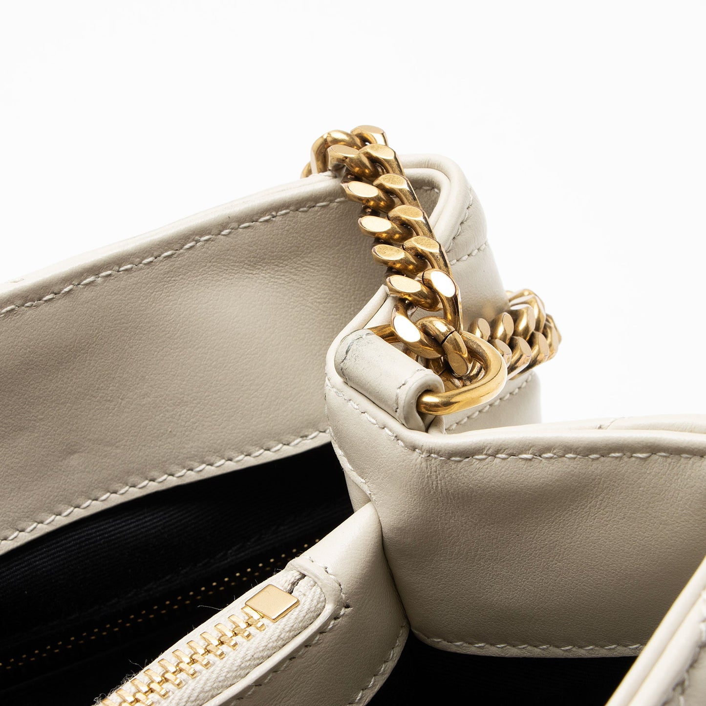 Saint Laurent Matelasse Calfskin Monogram LouLou Chain Medium Shoulder